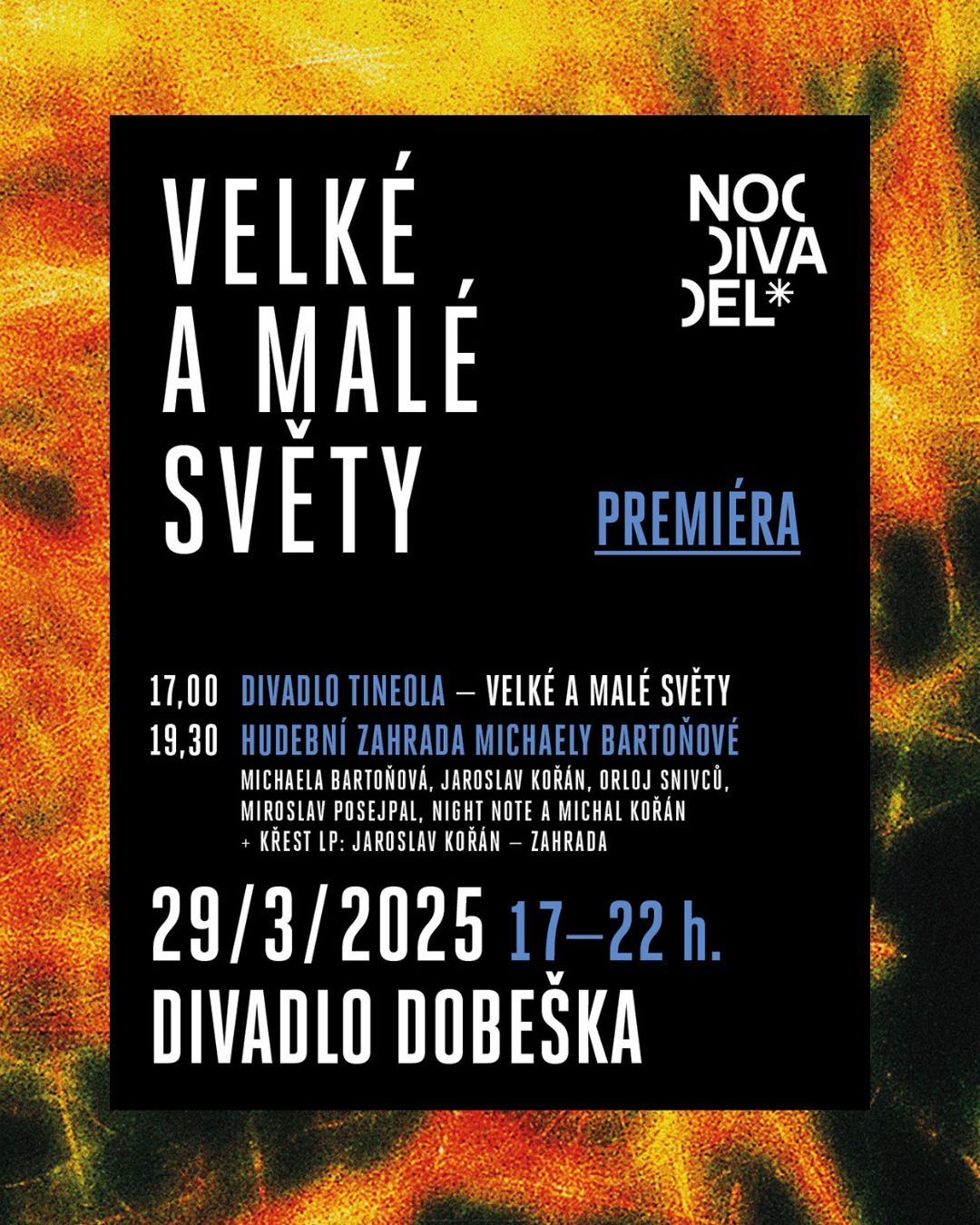 March 2025 - Jaroslav Kořán Zahrada album launch - Divadlo Dobeška, Prague